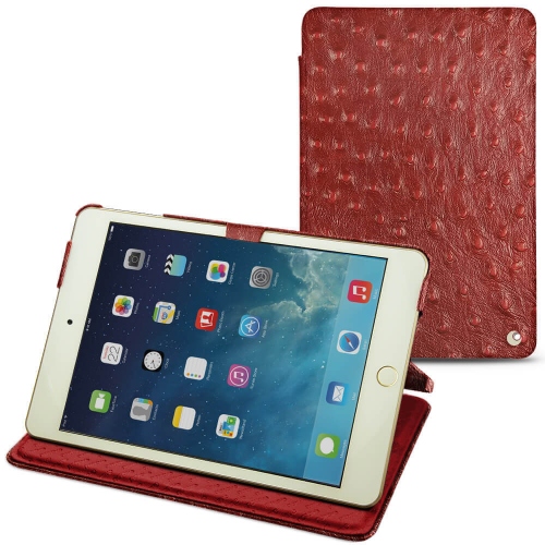 Housse cuir Apple iPad mini 5Autruche ciliegia ( Pantone #a4343a ) 