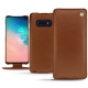 Lederschutzhülle Samsung Galaxy S10E - Marron ( Nappa - Pantone 1615C ) 