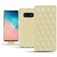 Samsung Galaxy S10E leather case - Beige - Couture ( Nappa - Pantone 7502C ) 