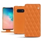 Lederschutzhülle Samsung Galaxy S10E - Orange - Couture ( Nappa - Pantone 1495U ) 