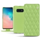 レザーケース Samsung Galaxy S10E - Vert olive - Couture ( Nappa - Pantone 578U ) 