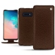 Housse cuir Samsung Galaxy S10E - Châtaigne ( Pantone 476C ) 