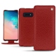 Samsung Galaxy S10E leather case - Tomate ( Pantone 187C ) 