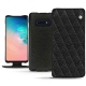 Lederschutzhülle Samsung Galaxy S10E - Ebène - Couture ( Sleek P C12 - Black ) 