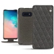 Samsung Galaxy S10E leather case - Anthracite - Couture ( Pantone 424C ) 