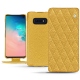 Lederschutzhülle Samsung Galaxy S10E - Mimosa - Couture ( Pantone 141C ) 