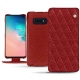 Funda de piel Samsung Galaxy S10E - Tomate - Couture ( Pantone 187C ) 
