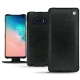レザーケース Samsung Galaxy S10E - Dark vintage ( Roughtcut - Black#5256 ) 