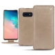 Housse cuir Samsung Galaxy S10E - Taupe vintage ( Pantone 7530C ) 