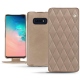 Housse cuir Samsung Galaxy S10E - Taupe vintage - Couture