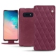 Housse cuir Samsung Galaxy S10E - Prune vintage - Couture