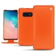 Housse cuir Samsung Galaxy S10E - Orange fluo