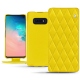 レザーケース Samsung Galaxy S10E - Jaune fluo - Couture