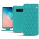 レザーケース Samsung Galaxy S10E - Bleu fluo - Couture