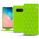 Lederschutzhülle Samsung Galaxy S10E - Vert fluo - Couture