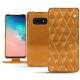Custodia in pelle Samsung Galaxy S10E - Or Maïa - Couture