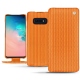 Housse cuir Samsung Galaxy S10E - Abaca arancio