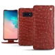 Funda de piel Samsung Galaxy S10E - Autruche ciliegia
