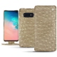 Capa em pele Samsung Galaxy S10E - Autruche desert