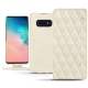 Housse cuir Samsung Galaxy S10E - Blanc escumo - Couture