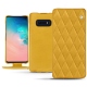 Custodia in pelle Samsung Galaxy S10E - Jaune soulèu - Couture