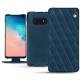 Samsung Galaxy S10E leather case - Blu mediterran - Couture