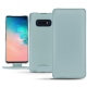 Housse cuir Samsung Galaxy S10E - Bleu ciel PU