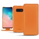 Housse cuir Samsung Galaxy S10E - Orange PU