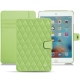 Apple iPad mini 4 leather case - Vert olive - Couture ( Nappa - Pantone 578U ) 