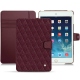 Housse cuir Apple iPad mini 5 - Lie de vin - Couture ( Pantone 5115C ) 
