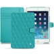 Housse cuir Apple iPad mini 5 - Bleu fluo - Couture