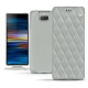 Capa em pele Sony Xperia 10 Plus - Gris - Couture ( Nappa - Pantone W428C ) 