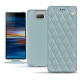 Capa em pele Sony Xperia 10 Plus - Bleu ciel - Couture ( Nappa - Pantone 277C ) 