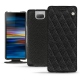 Housse cuir Sony Xperia 10 Plus - Ebène - Couture ( Sleek P C12 - Black ) 