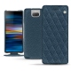 Housse cuir Sony Xperia 10 Plus - Indigo - Couture ( Pantone 303U ) 