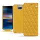 Sony Xperia 10 Plus leather case - Jaune soulèu - Couture