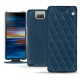 Housse cuir Sony Xperia 10 Plus - Blu mediterran - Couture
