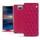 Lederschutzhülle Sony Xperia 10 Plus - Rose fluo - Couture