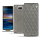 Sony Xperia 10 Plus leather case - Acier vintage - Couture