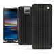 Housse cuir Sony Xperia 10 Plus - Abaca nero