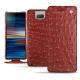 Capa em pele Sony Xperia 10 Plus - Autruche ciliegia