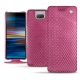 Sony Xperia 10 Plus leather case - Serpent ciclamino