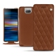 가죽 커버 Sony Xperia 10 - Marron - Couture ( Nappa - Pantone 1615C ) 