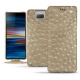 Housse cuir Sony Xperia 10 - Autruche desert