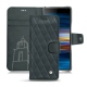 Housse cuir Sony Xperia 10 - Blu marino - Couture