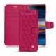 Lederschutzhülle Sony Xperia 10 - Rose fluo - Couture