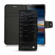 Housse cuir Sony Xperia 10 - Crocodile nero