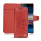 Housse cuir Sony Xperia 10 Plus - Cerise vintage ( Pantone 185C ) 