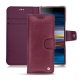 Sony Xperia 10 Plus leather case - Prune vintage ( Pantone 512C ) 