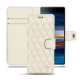 Housse cuir Sony Xperia 10 Plus - Blanc - Couture ( Bologna - White ) 